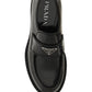 Brushed Leather Loafers - Black