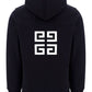 4G Embroidered Hoodie - Black