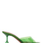 Lupita Glass 70mm PVC Mules - Green