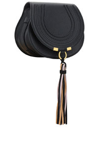 Marcie Small Saddle Bag - Black