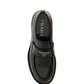 Brushed Leather Loafers - Black