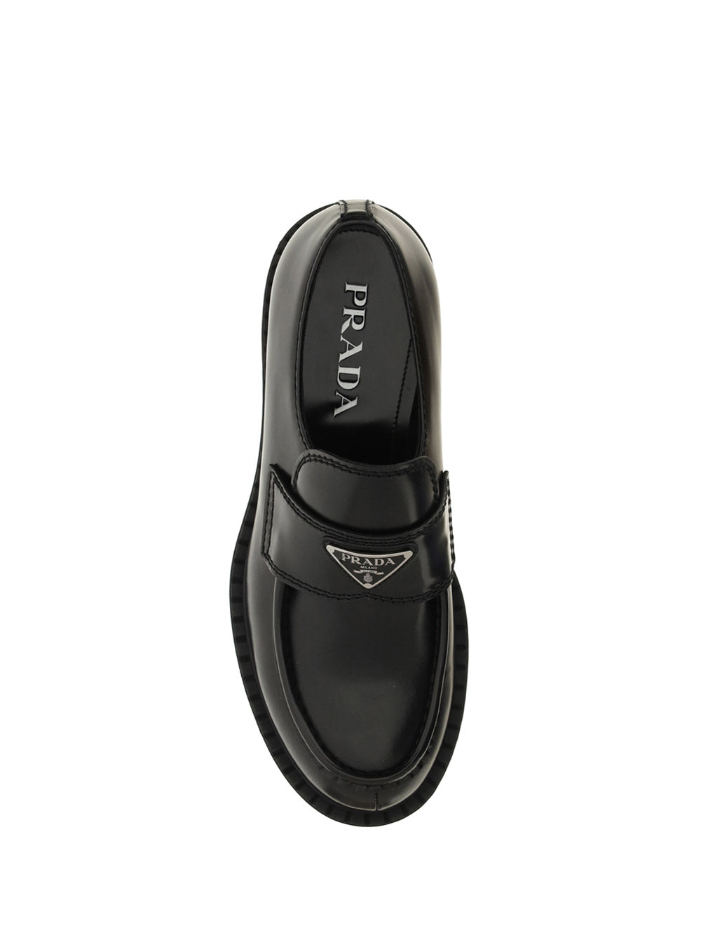 Brushed Leather Loafers - Black