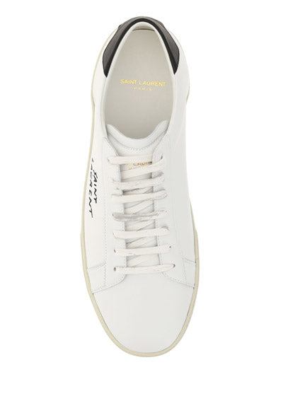 Court Classic SL/06 Embroidered Sneakers in Leather - Optic White.