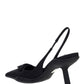 Re-Nylon Slingback Pumps - Black