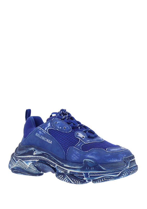 Triple S Faded Sneakers - Blue