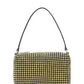 Heiress Medium Pouch in Rhinestone Mesh - Yellow