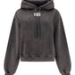 Puff Logo Hoodie in Terry - Grey