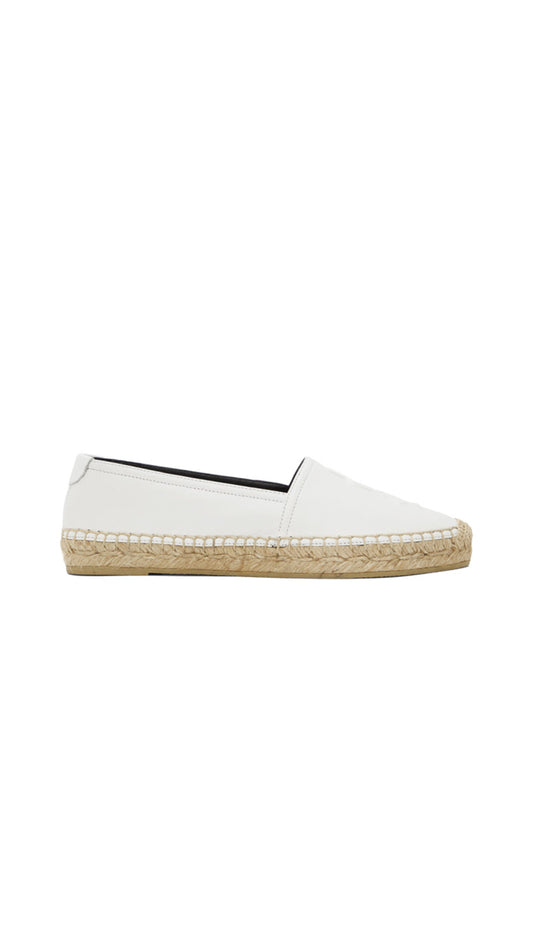 Monogram Espadrilles In Lambskin - White.