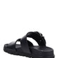 Strap Sandal with Buckle - Black