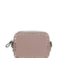 Small Rockstud Crossbody Bag in Grainy Calfskin Leather - Poudre