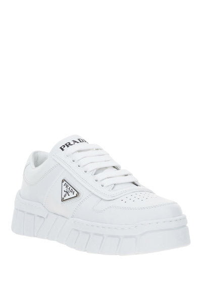 Perforated Leather Sneakers - White.
