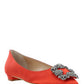 Hangisi Satin Flats - Red