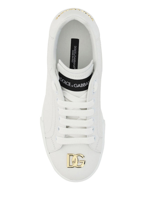 Calfskin Nappa Portofino Sneakers - White
