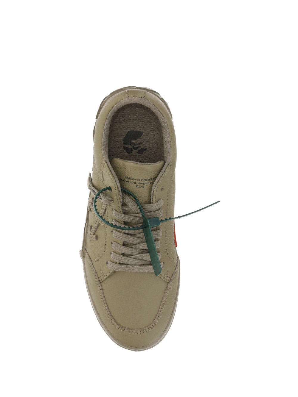 Low Vulcanized Calf Leather Sneakers - Military Green