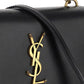 Sunset Chain Bag In Smooth Leather - Black