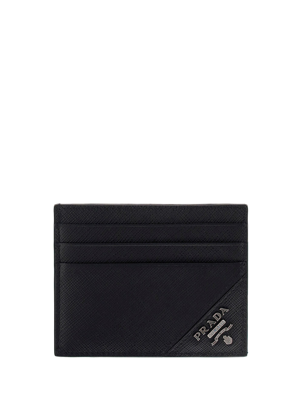 Saffiano Leather Card Holder - Black