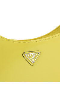 Prada Cleo Brushed Leather Shoulder Bag - Yellow.