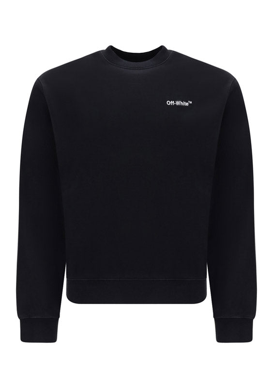 Helvetica Logo Slim Crewneck - Black