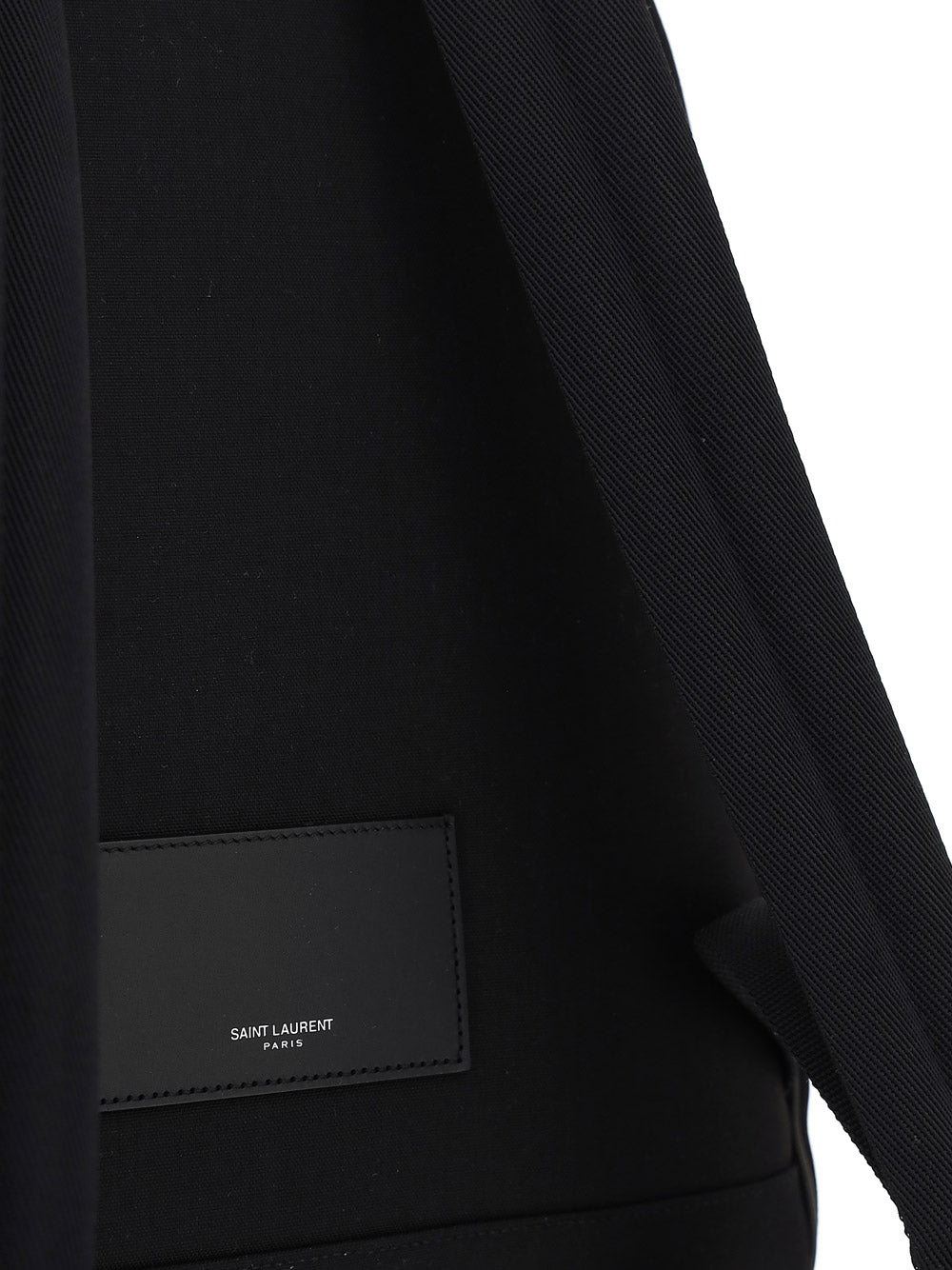 City Backpack In Nylon Canvas And Leather - Black