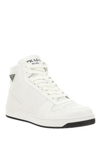 Leather High-Top Sneakers - White