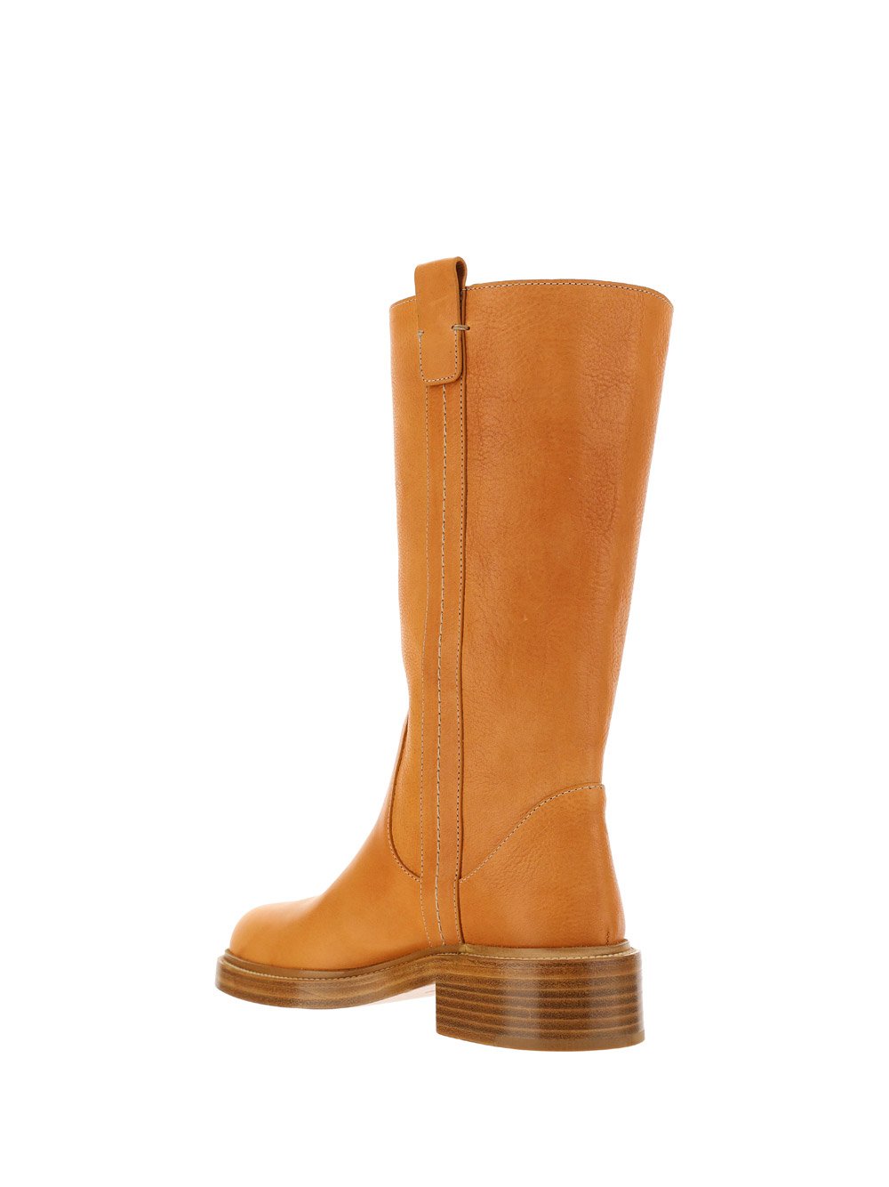 Edith Winter Boot In Vegetal Calfskin - Tan