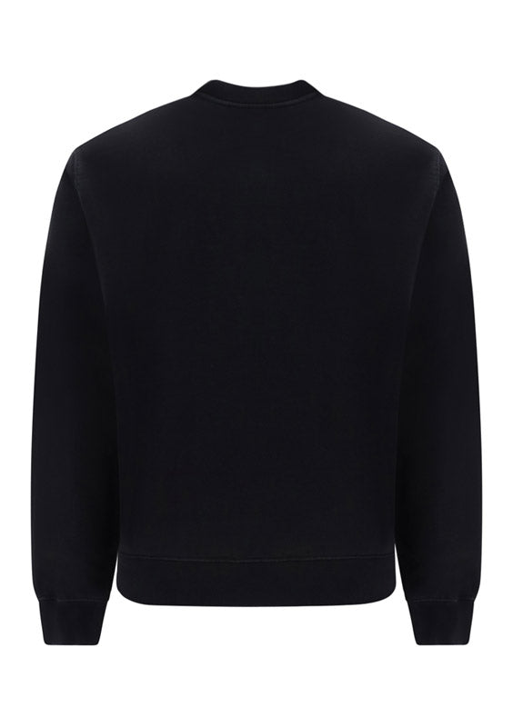 Helvetica Logo Slim Crewneck - Black