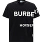 Horseferry Print Cotton Oversized T-shirt - Black/White