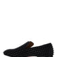 Dandelion Spikes Loafers in Suede - Black