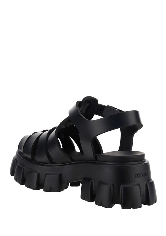 Monolith Rubber Sandals - Black