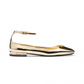 Metallic Leather Ballerinas - Platinum