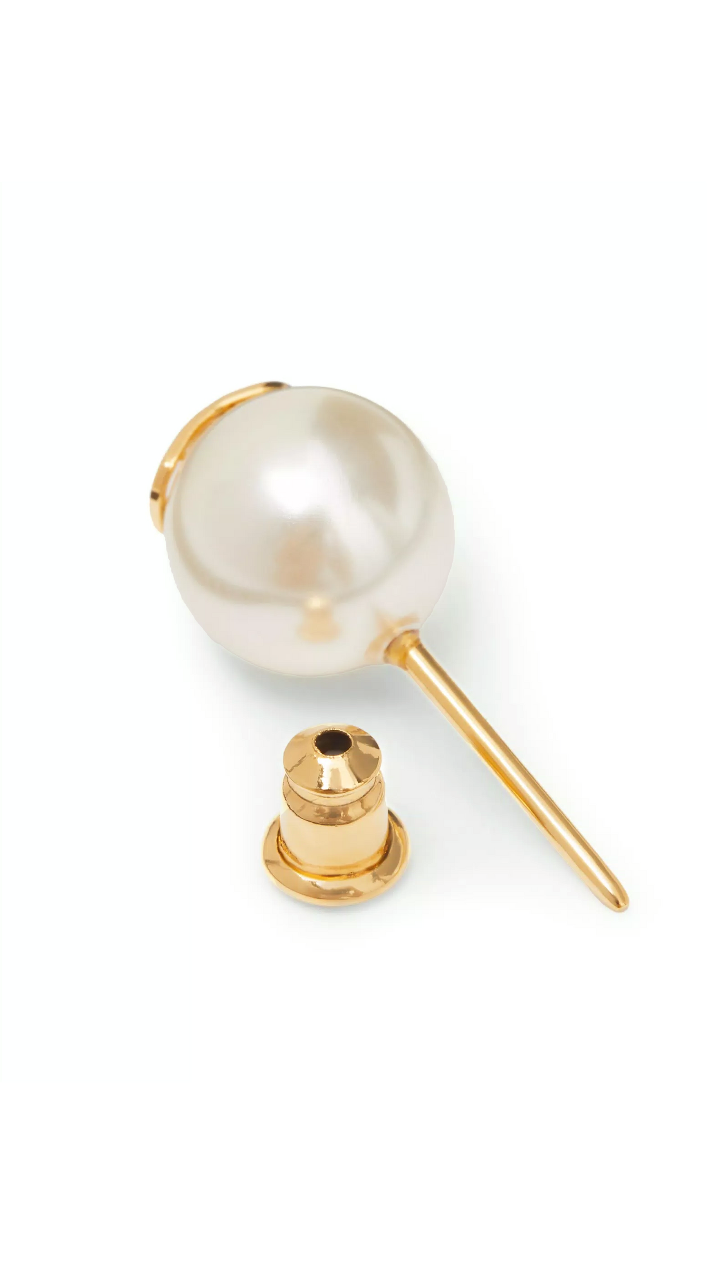Vlogo Signature Earrings with Pearls - Gold