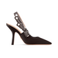 J'Adior Slingback Pump in Satin - Black