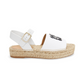 Anagram Espadrille in Canvas and Calfskin - White