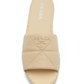 Quilted Nappa Leather Espadrille Slides - Desert Beige