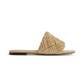 Lido Raffia Flat Sandal - Sugar Cane