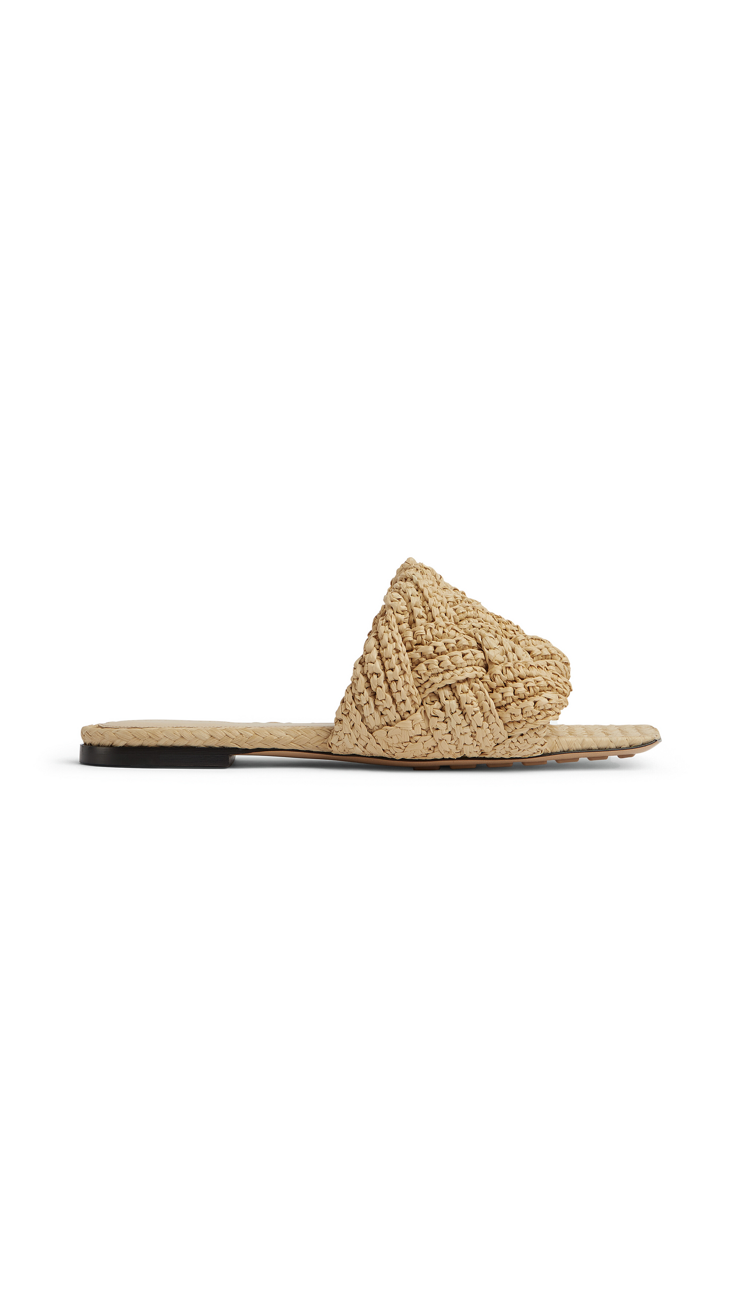 Lido Raffia Flat Sandal - Sugar Cane
