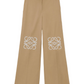 Trousers in Cotton and Silk - Beige