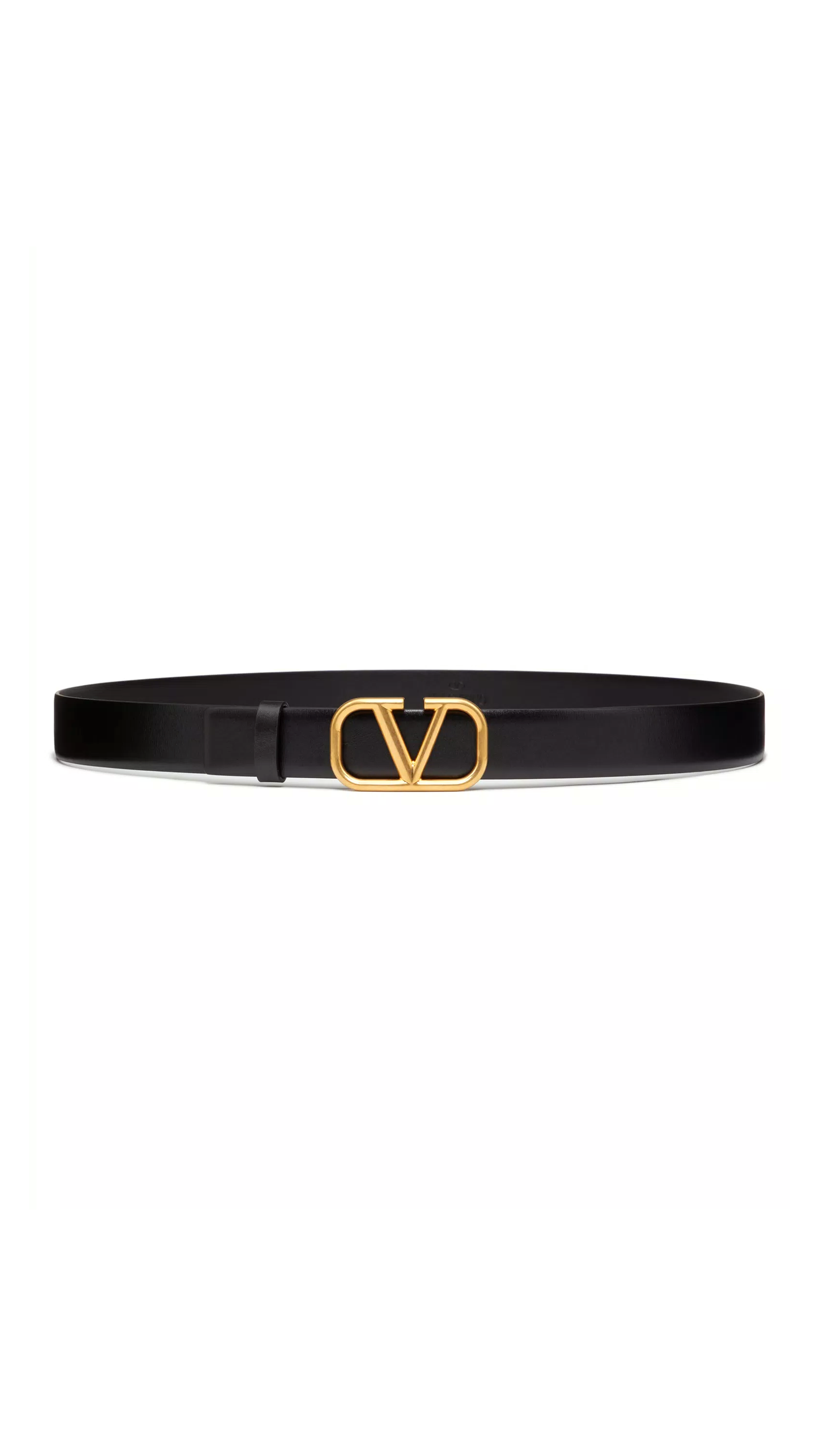 Vlogo Signature Calfskin Belt 30MM - Black