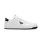 Downtown Perforated Leather Sneakers - White/Black