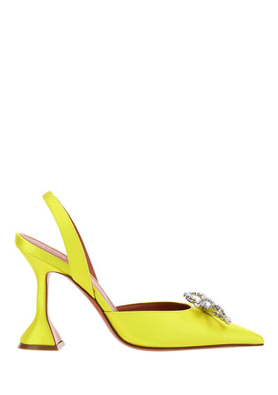 Rosie Sling Satin Pump - Yellow