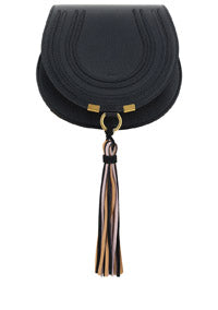 Marcie Small Saddle Bag - Black