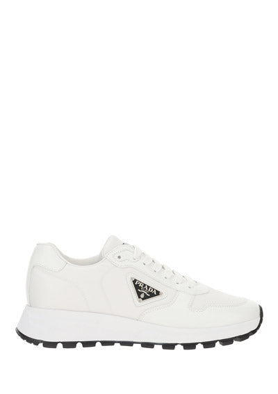 Prax 01 Sneakers in Nylon & Leather - White