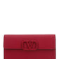 Vlogo Signature Grainy Calfskin Wallet With Chain - Blossom