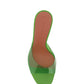 Lupita Glass 70mm PVC Mules - Green