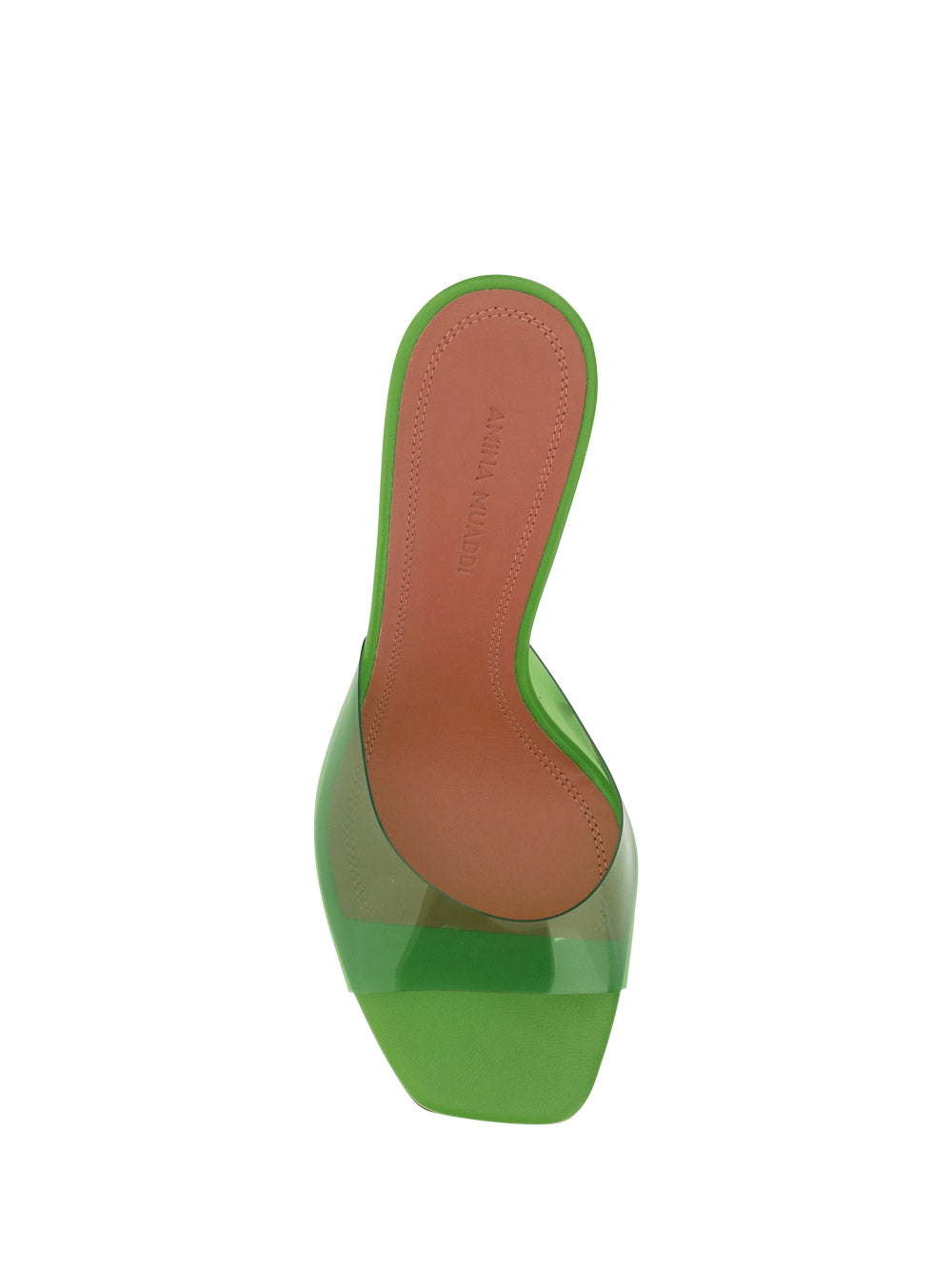 Lupita Glass 70mm PVC Mules - Green