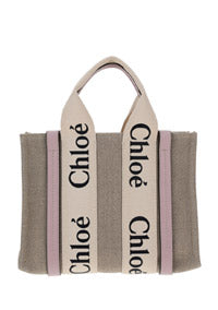 Small Woody Tote Bag - Beige / Pink
