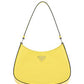 Prada Cleo Brushed Leather Shoulder Bag - Yellow.