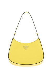 Prada Cleo Brushed Leather Shoulder Bag - Yellow.