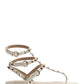 Rockstud Calfskin Flat Flip-Flop Sandal - Light Ivory