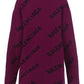 Allover Logo Cardigan - Purple
